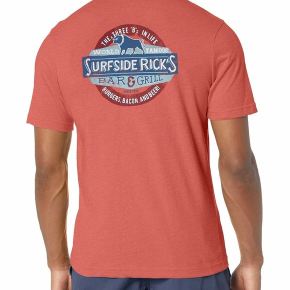 G.H. Bass Men's Red Graphic T-Shirt Surfside Ricks Bar and Grill Medium - Picture 2 of 9